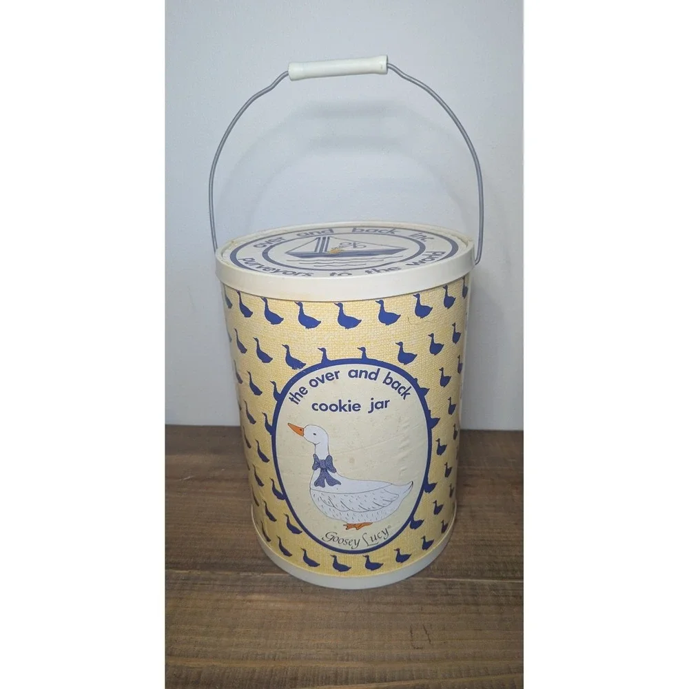 RARE Goosey Lucy Cookie Jar Vtg 1980s Over and Back Inc Storage Container Bucket